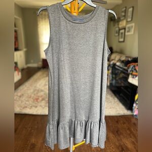 Apt. 9 Heather Gray Sleeveless Knit Dress with Ruffle Hem